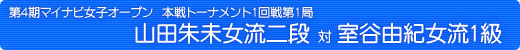 山田朱未女流二段対室谷由紀女流1級
