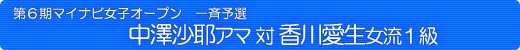 第６期　一斉予選第８ブロック　香川―中澤